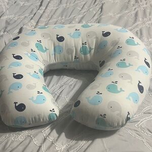 Whale Print Nursing Pillow